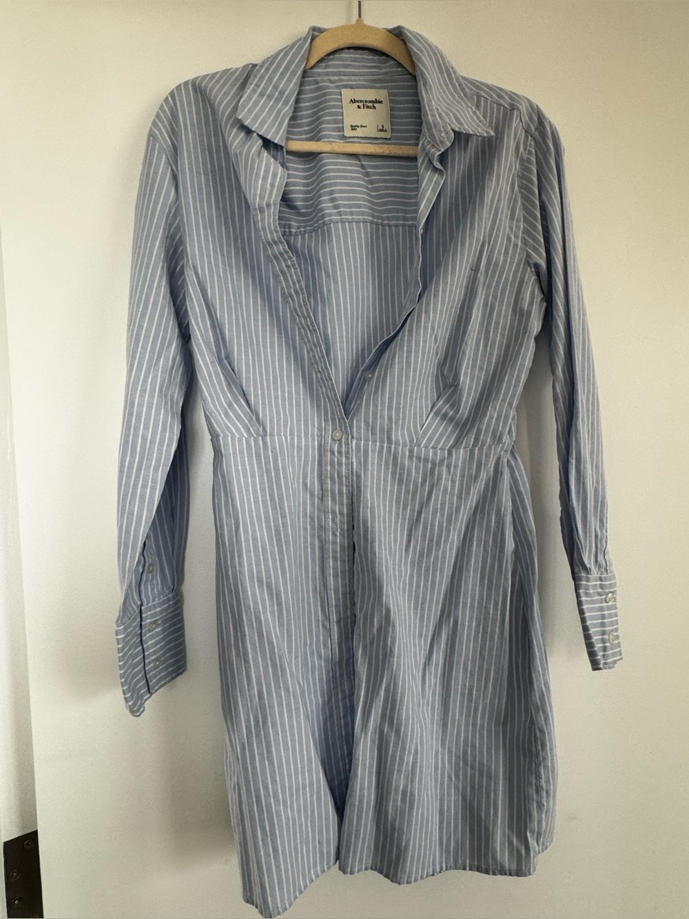 Abercrombie & Fitch Light Blue Stripe Dress